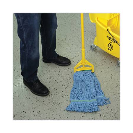 Boardwalk 1 in Looped-End Wet Mop, Blue, Cotton/Synthetic, PK12, BWK502BLNBCT BWK502BLNBCT